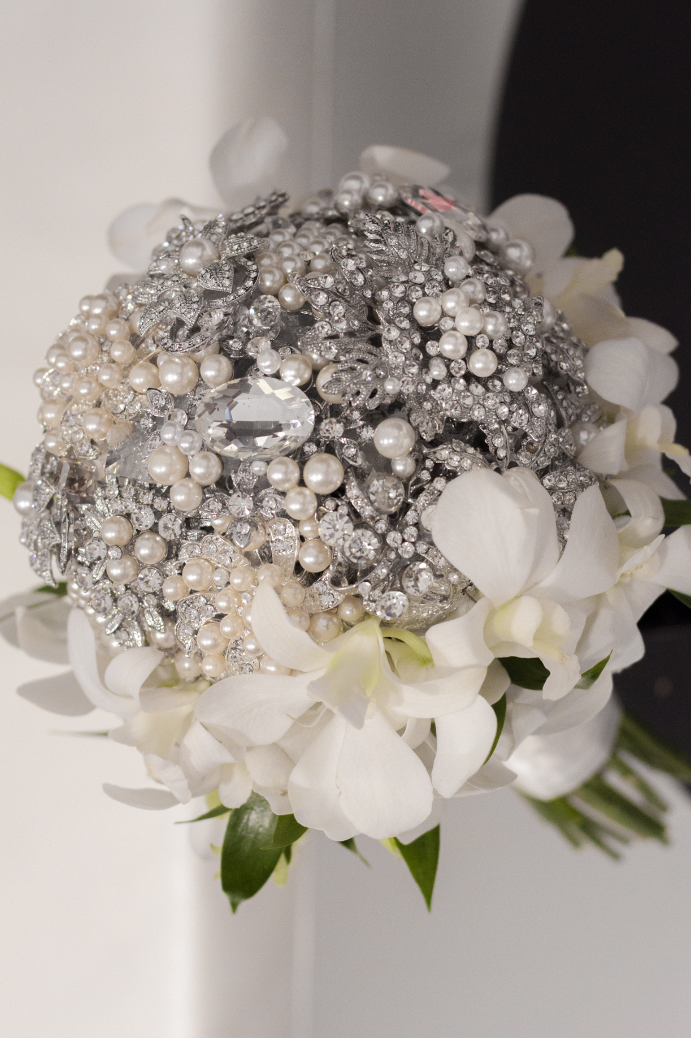 White Flame – Bespoke Brooch Bouquet