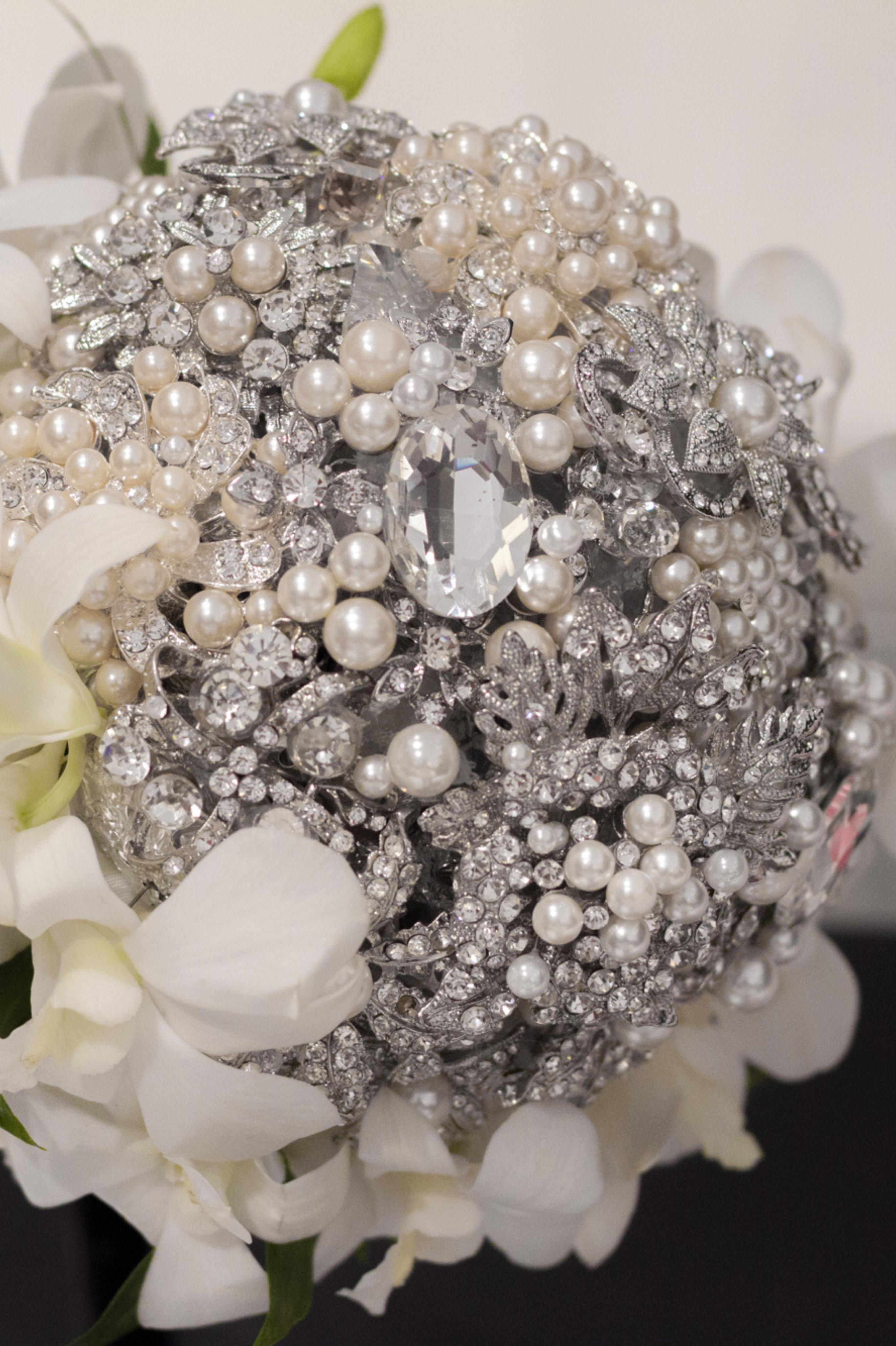 White Flame – Bespoke Brooch Bouquet